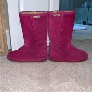 Pink Tall Bearpaw boots